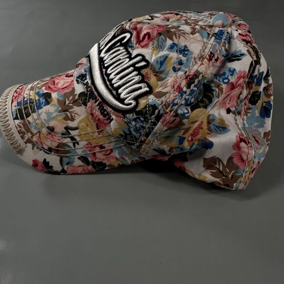 Robin Ruth North Carolina Cap Quilted Floral Adjustable Baseball Hat Sportswear - Picture 7 of 16